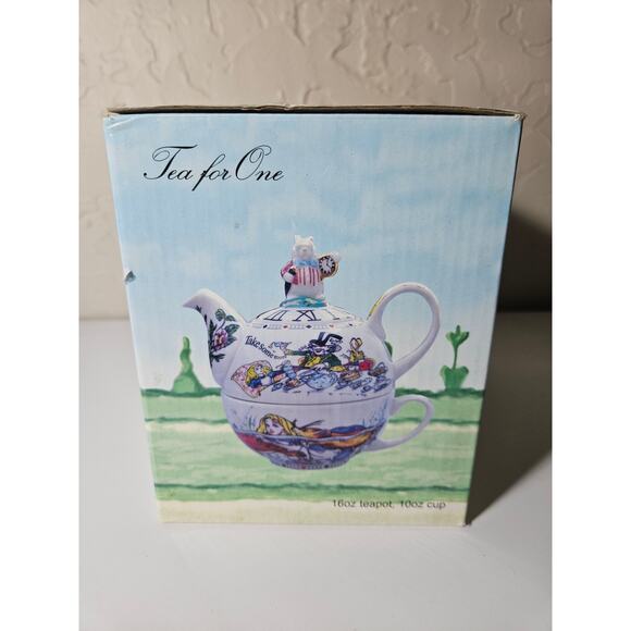 Alice In Wonderland Tea For One W/Rabbit Lid Paul Cardew Design - Picture 2 of 4